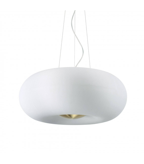 Arizona pendant light White glass 5 bulbs 37.5cm