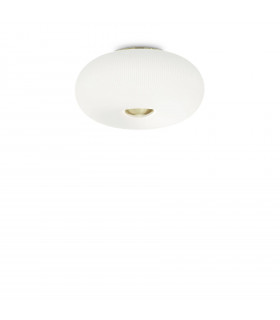 Arizona ceiling light White glass 3 bulbs 21cm