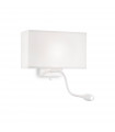 Applique murale Hotel Métal blanc 2 ampoules 22,5cm