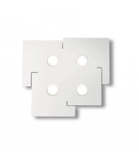 Deckenleuchte Totem Weißmetall 4 Glühbirnen 3cm