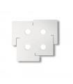 Plafonnier Totem Métal blanc 4 ampoules 3cm