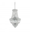 Grand Chandelier Dubai Métal Chrome 10 ampoules 98cm