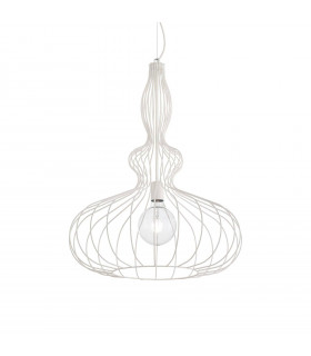Clarissa Lámpara colgante Metal Blanco 1 bombilla 85cm