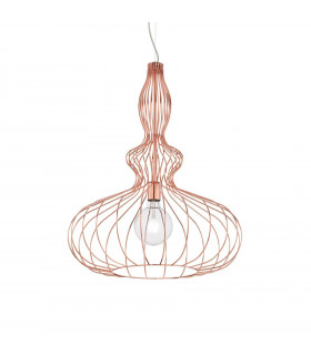 Clarissa Copper metal pendant light 1 bulb 85cm