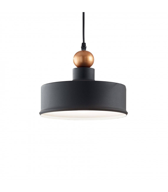 Suspension Triade Métal Noir 1 ampoule 36cm