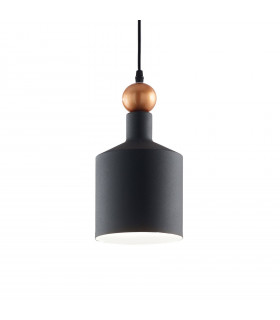 Suspension Triade Métal Noir 1 ampoule 43cm