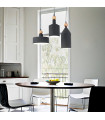Suspension Triade Métal Noir 1 ampoule 43cm