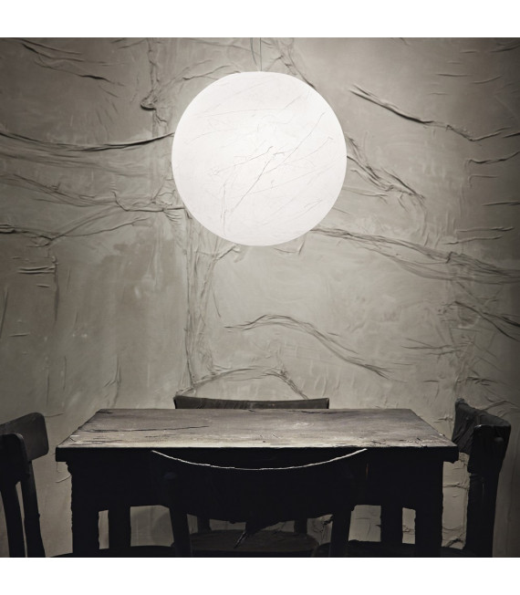 Carta pendant light White plastic 1 bulb 44cm