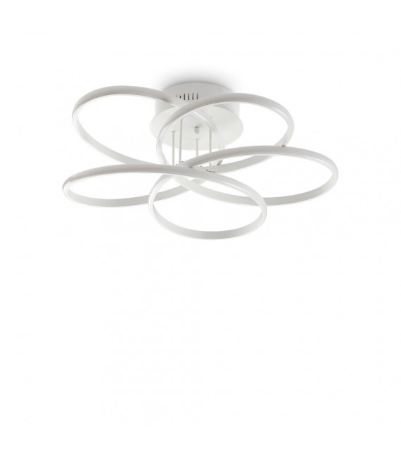 Integrierte LED-Deckenleuchte Karol Weißmetall 1 Glühbirne 18cm