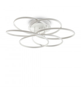 Plafón LED integrado Karol Blanco metal 1 bombilla 20cm
