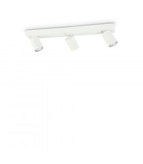 Spotlight bar Rudy White metal 3 bulbs 11.5cm