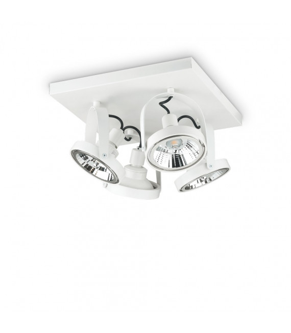 Ceiling light Spot Glim White metal 4 bulbs 20cm