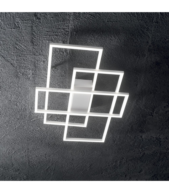 Plafonnier LED intégré Frame-1 Métal blanc 1 ampoule 6cm