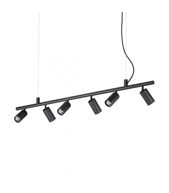 Dynamite Black Metal Pendant 6 bulbs 16.5cm