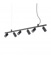 Suspension Dynamite Métal Noir 6 ampoules 16,5cm