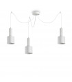 Suspension Holly Métal blanc 3 ampoules 37cm