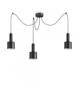 Hanging lamp Holly Black Metal 3 bulbs 37cm