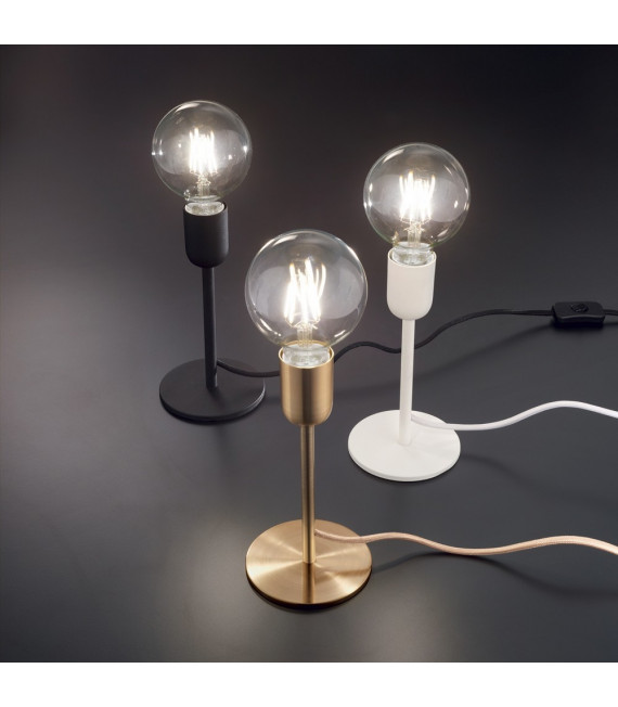 Lampe de table Microphone Métal blanc 1 ampoule 22cm