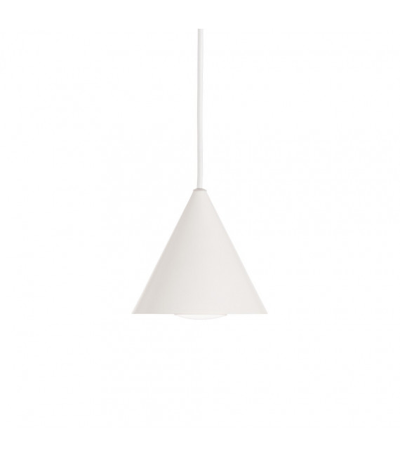 Suspension A-Line Métal blanc 1 ampoule 17,5cm