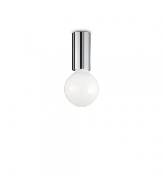 Small Chrome Metal Ceiling Light 1 bulb 10cm