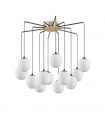 Suspension Rhapsody Métal Noir 12 ampoules 54cm