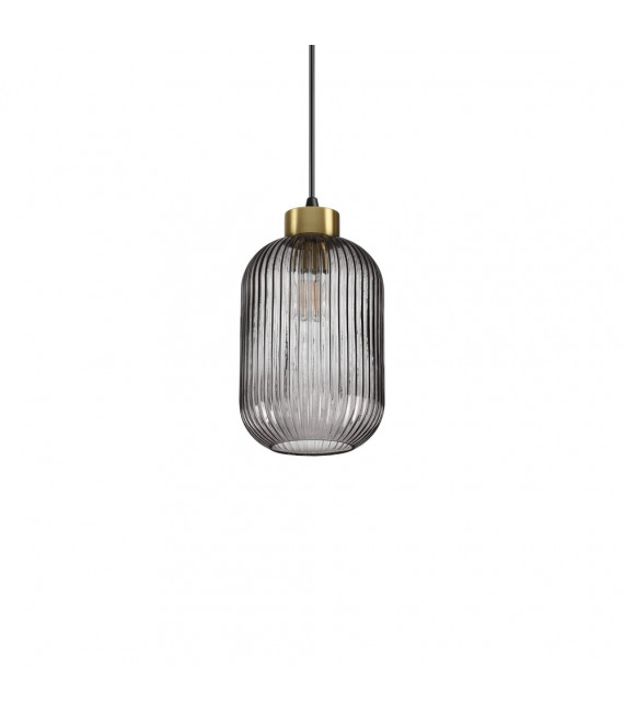 Suspension design Mint-1 Verre Fumé 1 ampoule 29,5cm
