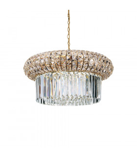Suspension Nabucco Verre Or 12 ampoules 42cm