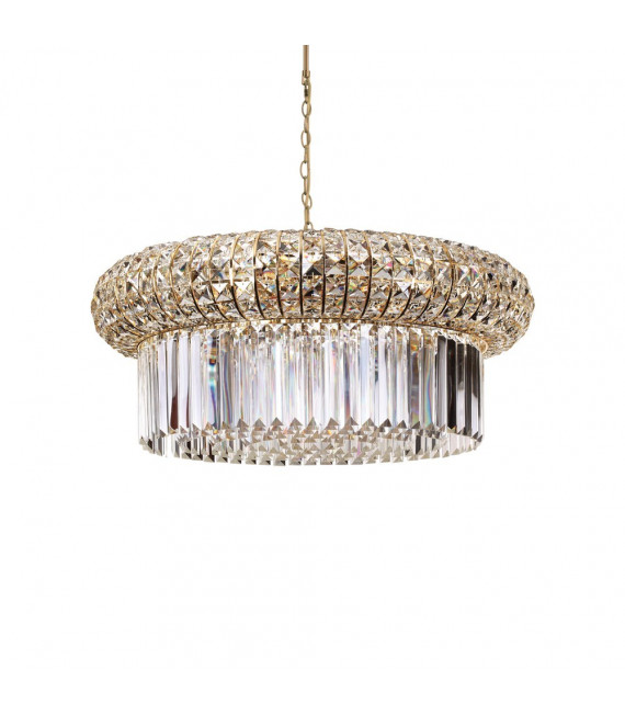 Colgante Nabucco Gold Cristal 18 bombillas 39cm