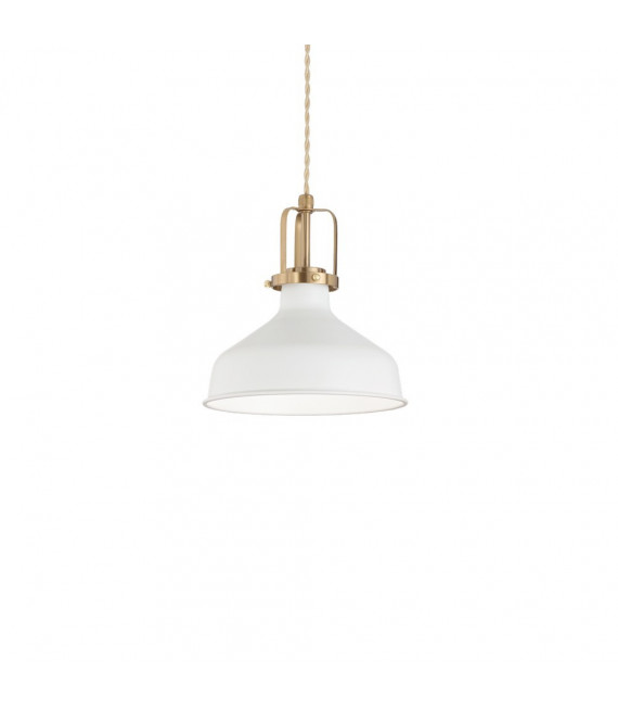 Lampada a sospensione Eris-1 Metallo bianco 1 lampadina 33cm