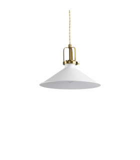 Suspension Eris-3 Métal blanc 1 ampoule 31cm