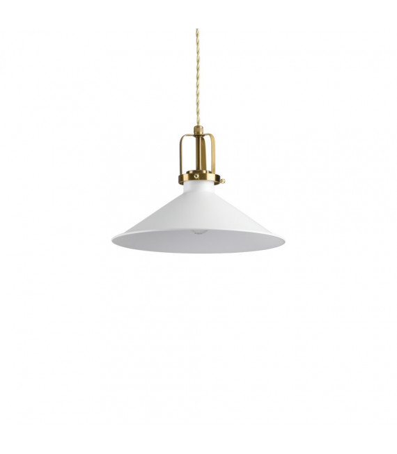 Eris-3 Lámpara colgante Metal blanco 1 bombilla 31cm