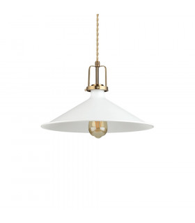Eris-4 pendant light White metal 1 bulb 32cm