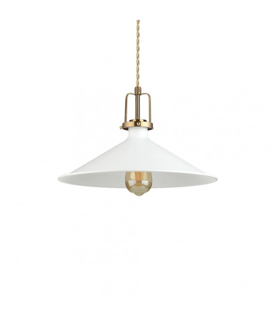 Eris-4 pendant light White metal 1 bulb 32cm
