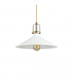 Eris-4 pendant light White metal 1 bulb 32cm