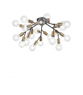 Ciondolo Spark in metallo nero 20 lampadine 32cm