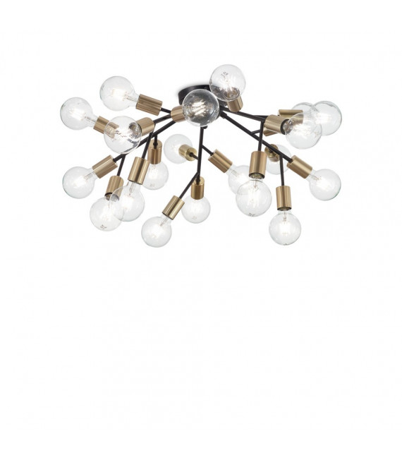 Suspension Spark Métal Noir 20 ampoules 32cm