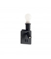 Lampe avec abat jour Gea Métal Noir 2 ampoules 19,5cm