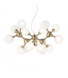 Ceiling light Nodi Metal Satin brass 15 bulbs 60cm