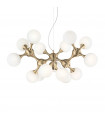 Ceiling light Nodi Metal Satin brass 15 bulbs 60cm