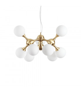 Ceiling light Nodi Metal Satin brass 9 bulbs 60cm