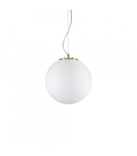 Lámpara colgante Uva Cristal blanco 1 bombilla 37cm