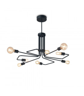 Plafón Triumph Black Metal 8 bombillas 66cm