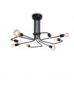 Ceiling lamp Triumph Black Metal 8 bulbs 41.5cm