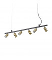 Dynamite Metal pendant lamp Satin brass 6 bulbs 16.5cm