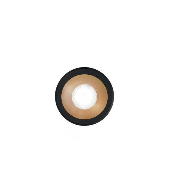 Spot encastré Virus 1 ampoule Aluminium Or noir