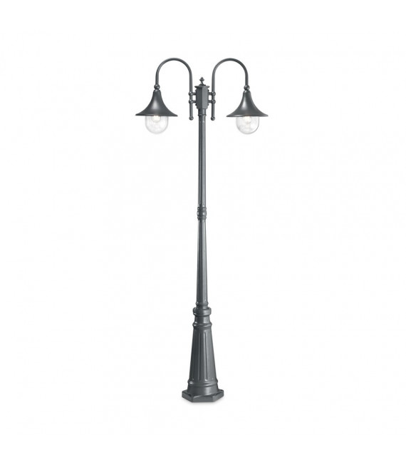 Garden floor lamp Cima Metal Anthracite 2 bulbs 216cm