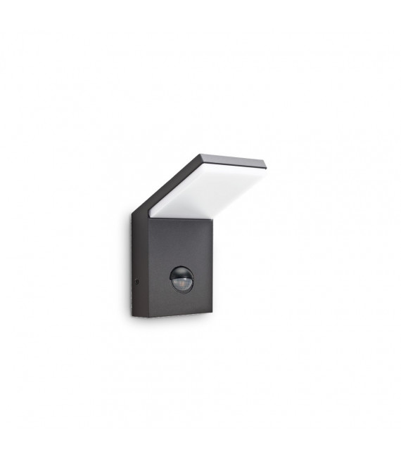 Lampada da giardino con sensore in alluminio stile antracite 1 lampadina 17 cm