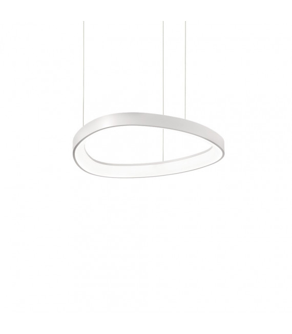 Sospensione LED integrata Gemini 1 lampadina Metallo, plastica bianca