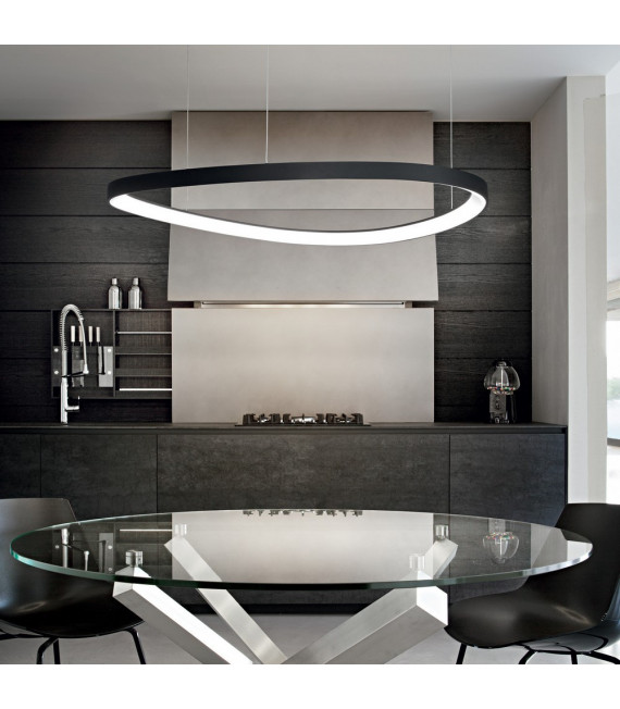 Sospensione LED integrata Gemini 1 lampadina Metallo, plastica bianca