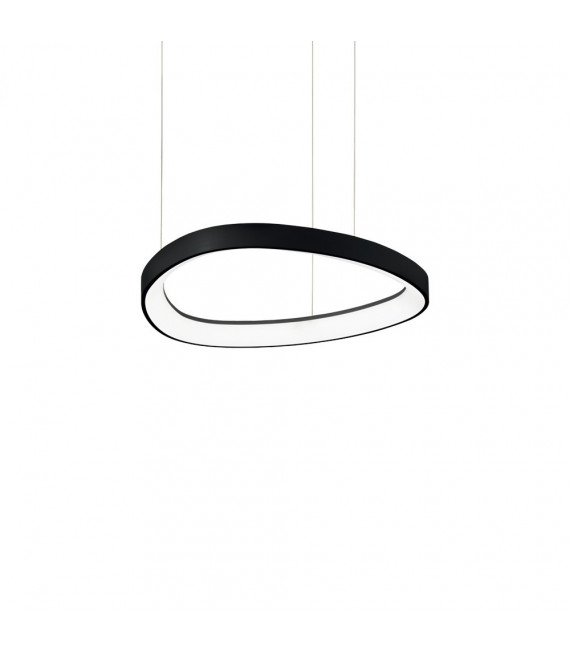Suspensión LED integrada Gemini 1 bombilla Metal, plástico Negro